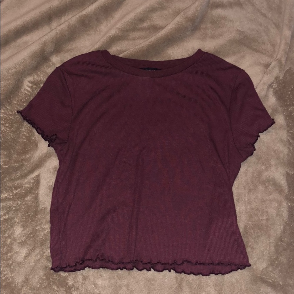 Maroon crop top